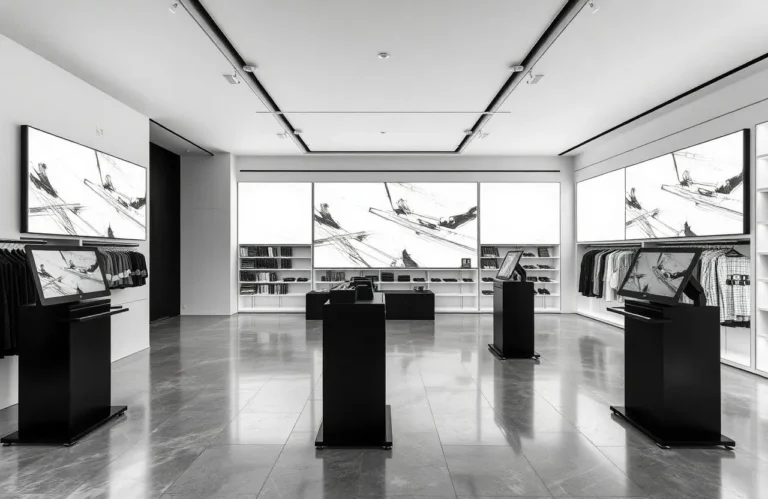 Retail digital signage installation by SAUBAG
